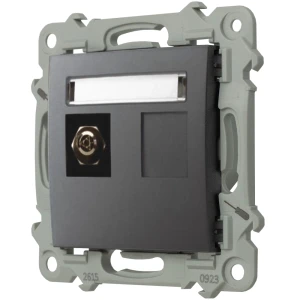 Ospel Szafir Gniazdo Ekwipotencjalne Pojedyncze Szary Mat