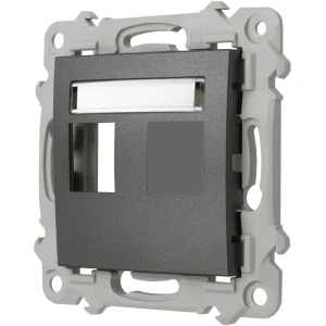 Ospel Szafir Obudowa Gniazda Pojedynczego Typu Keystone Prosta Szary Mat