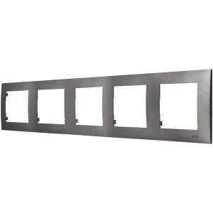 Ospel Szafir Ramka Pięciokrotna Szary Mat