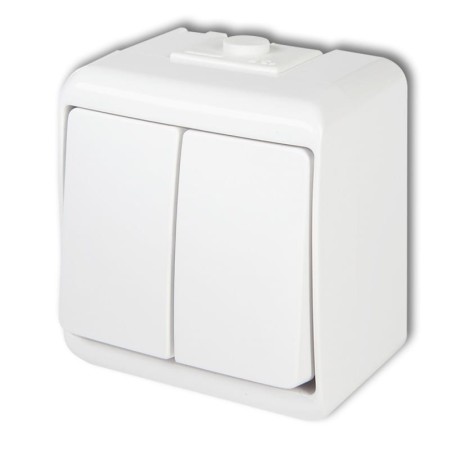 Włącznik Świecznikowy Natynkowy Biały Junior