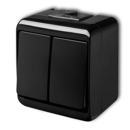 Włącznik Świecznikowy Natynkowy Czarny Junior