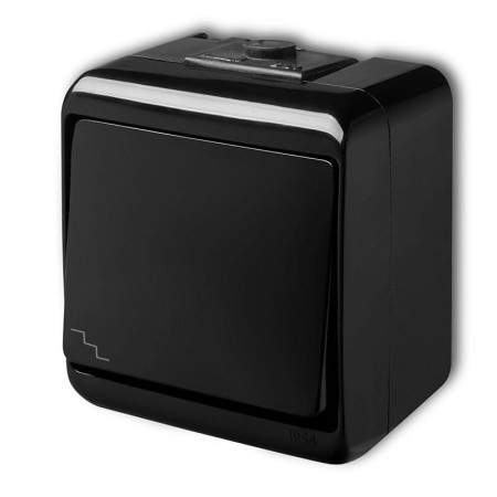 Włącznik Schodowy Natynkowy Czarny Junior