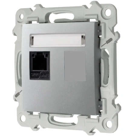 Ospel Szafir Gniazdo Telefoniczne Pojedyncze Kolor Srebrny