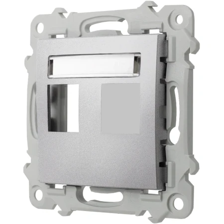 Ospel Szafir Obudowa Gniazda Pojedynczego Typu Keystone Prosta Kolor Srebrny