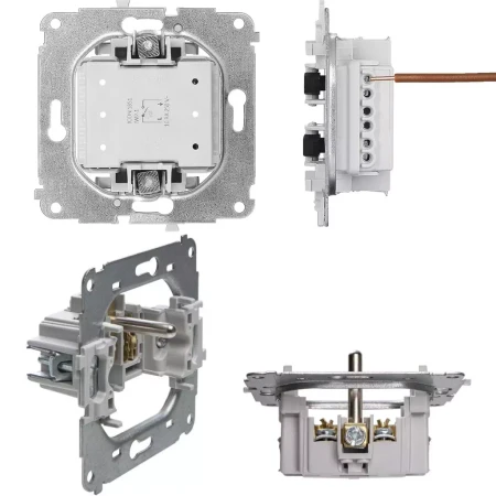 Gniazdo hermetyczne z ramką okrągłą efekt szkła seria ICON kolor czarny