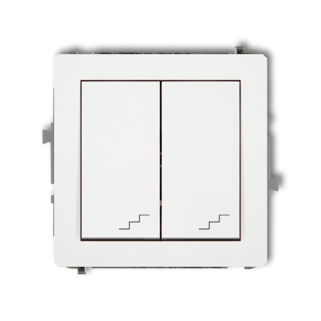 Karlik Deco Biały Mechanizm Włącznika Podwójnego Schodowego Dwp-33