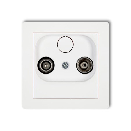Karlik Deco Biały Mechanizm Gniazda Abonenckiego Rtv Przelotowego 12Db Dg12P