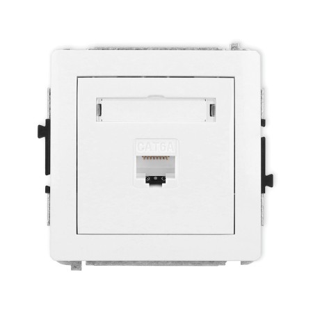 Karlik Deco Biały Mechanizm Gniazda Komputerowego Pojedynczego 1Xrj45, Kat. 6A, 8-Stykowy Dgk-7