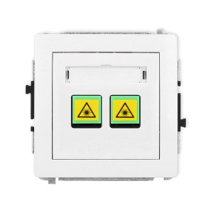Karlik Deco Biały Mechanizm Gniazda Światłowodowego/Optycznego Podwójnego Dgop-2