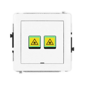 Karlik Deco Biały Mechanizm Gniazda Światłowodowego/Optycznego Podwójnego, Bez Pola Opisowego Dgopbo-2