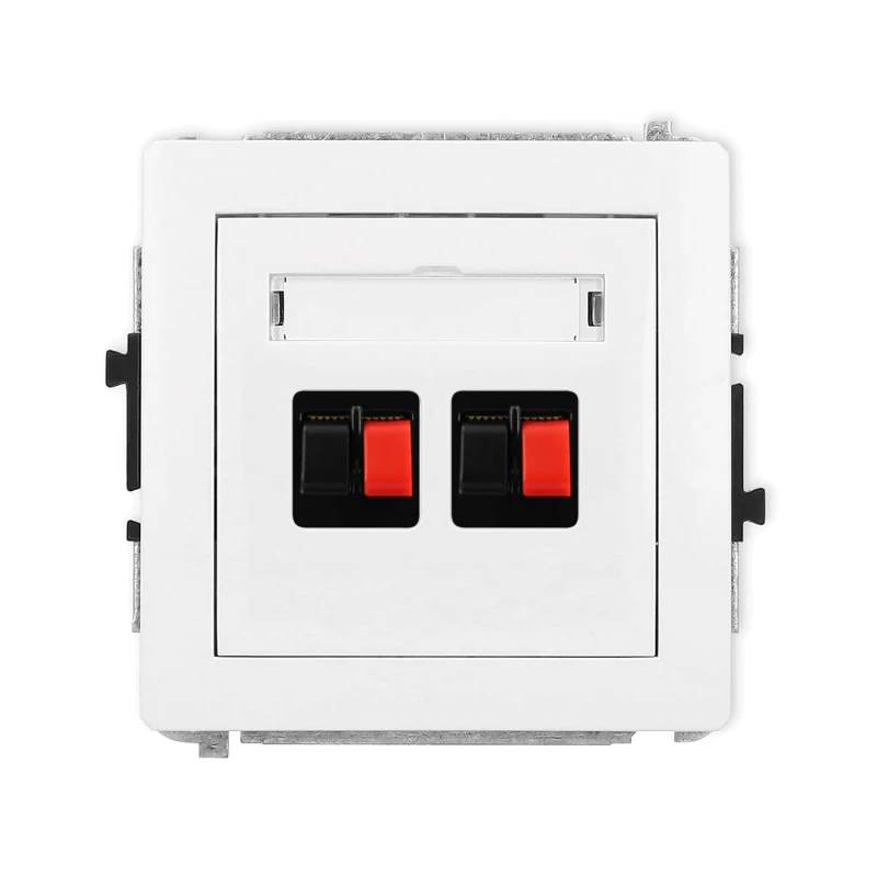 Karlik Deco Biały Mechanizm Gniazda Głośnikowego Podwójnego Dgg-2