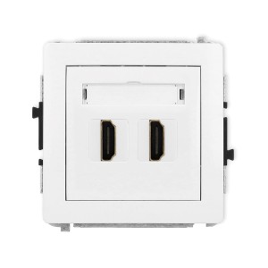 Karlik Deco Biały Mechanizm Gniazda Podwójnego Hdmi 2.0 Dhdmi-4