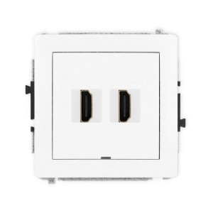 Karlik Deco Biały Mechanizm Gniazda Podwójnego Hdmi 2.0, Bez Pola Opisowego Dhdmibo-4