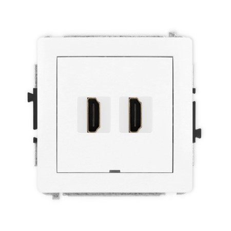 Karlik Deco Biały Mechanizm Gniazda Podwójnego Hdmi 2.0, Bez Pola Opisowego Dhdmibo-4
