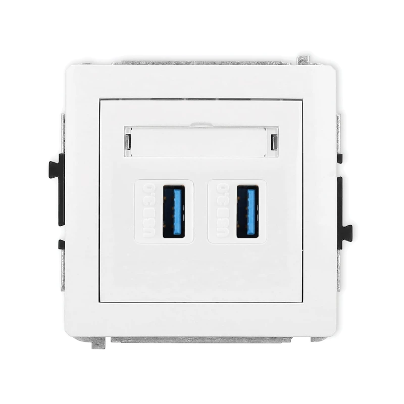 Karlik Deco Biały Mechanizm Gniazda Podwójnego 2Xusb A-A 3.0 Dgusb-6