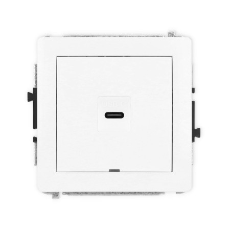 Karlik Deco Biały Mechanizm Gniazda Pojedynczego 1Xusb C-C, Bez Pola Opisowego Dgusbbo-7