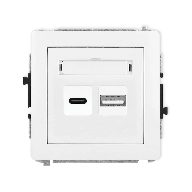 Karlik Deco Biały Mechanizm Ładowarki Usb Podwójnej Usb C + Usb A, 20W Max. Dcusb-8