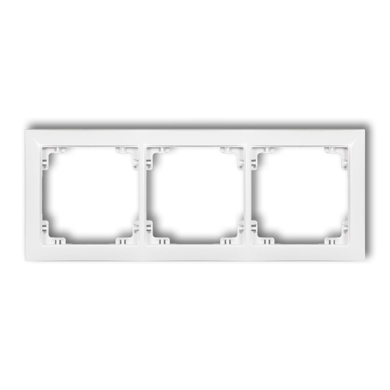 Karlik Deco Biały Ramka Uniwersalna Potrójna Z Tworzywa Deco Soft Drso-3