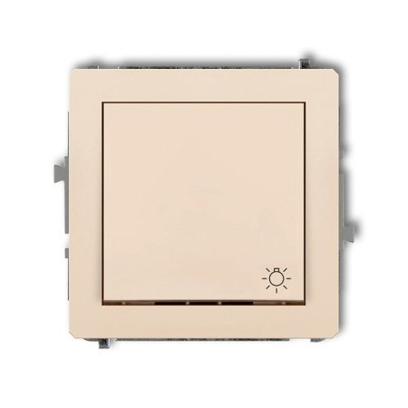 Karlik Deco Beżowy Mechanizm Włącznika Zwierny Światło 1Dwp-5