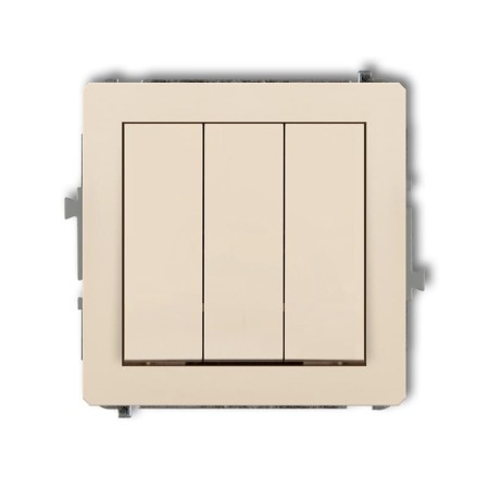 Karlik Deco Beżowy Mechanizm Włącznika Potrójnego 1Dwp-7