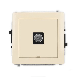 Karlik Deco Beżowy Mechanizm Gniazda Antenowego Pojedynczego Tv, Bez Pola Opisowego 1Dgtvbo-1