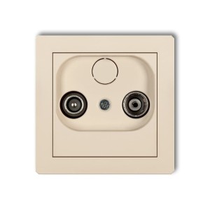 Karlik Deco Beżowy Mechanizm Gniazda Abonenckiego Rtv Przelotowego 9Db 1Dg9P