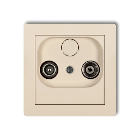Karlik Deco Beżowy Mechanizm Gniazda Abonenckiego Rtv Przelotowego 15Db 1Dg15P