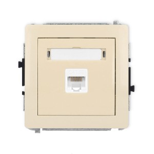 Karlik Deco Beżowy Mechanizm Gniazda Komputerowego Pojedynczego 1Xrj45, Kat. 5E, 8-Stykowy 1Dgk-1