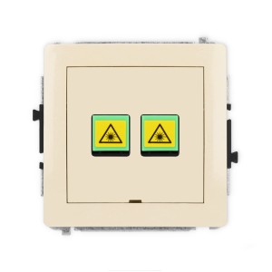 Karlik Deco Beżowy Mechanizm Gniazda Światłowodowego/Optycznego Podwójnego, Bez Pola Opisowego 1Dgopbo-2