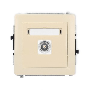 Karlik Deco Beżowy Mechanizm Gniazda Pojedynczego Bnc 1Dgbnc-1