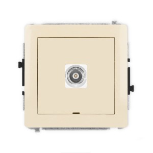 Karlik Deco Beżowy Mechanizm Gniazda Pojedynczego Bnc, Bez Pola Opisowego 1Dgbncbo-1