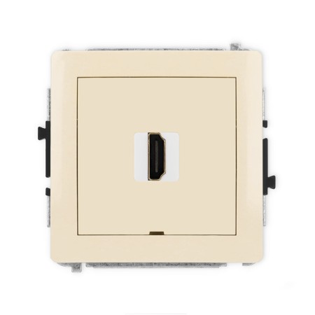 Karlik Deco Beżowy Mechanizm Gniazda Pojedynczego Hdmi 2.0, Bez Pola Opisowego 1Dhdmibo-3
