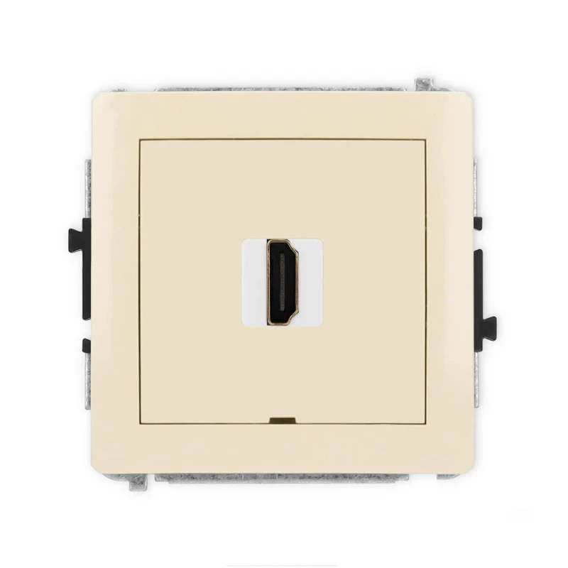 Karlik Deco Beżowy Mechanizm Gniazda Pojedynczego Hdmi 2.0, Bez Pola Opisowego 1Dhdmibo-3