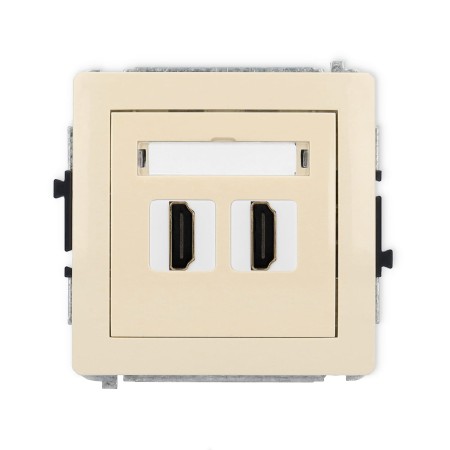 Karlik Deco Beżowy Mechanizm Gniazda Podwójnego Hdmi 2.0 1Dhdmi-4
