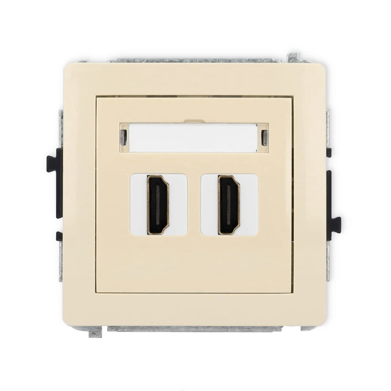 Karlik Deco Beżowy Mechanizm Gniazda Podwójnego Hdmi 2.0 1Dhdmi-4