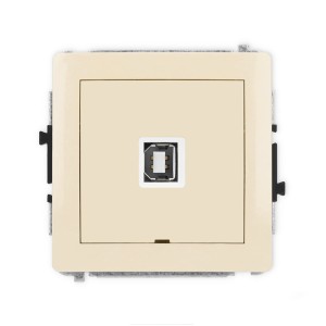 Karlik Deco Beżowy Mechanizm Gniazda Pojedynczego Usb A-B 2.0, Bez Pola Opisowego 1Dgusbbo-3