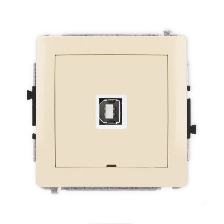Karlik Deco Beżowy Mechanizm Gniazda Pojedynczego Usb A-B 2.0, Bez Pola Opisowego 1Dgusbbo-3