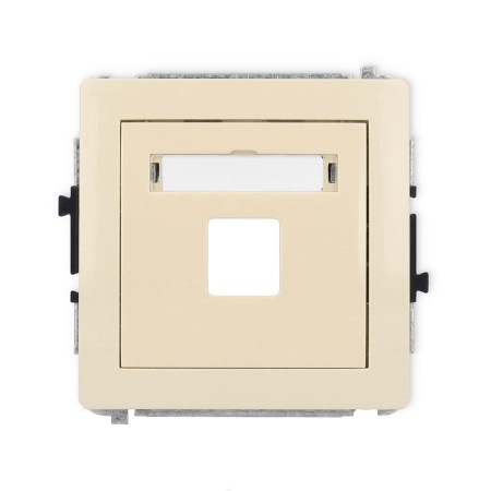 Karlik Deco Beżowy Mechanizm Gniazda Multimedialnego Pojedynczego Bez Modułu (Standard Keystone) 1Dgm-1P