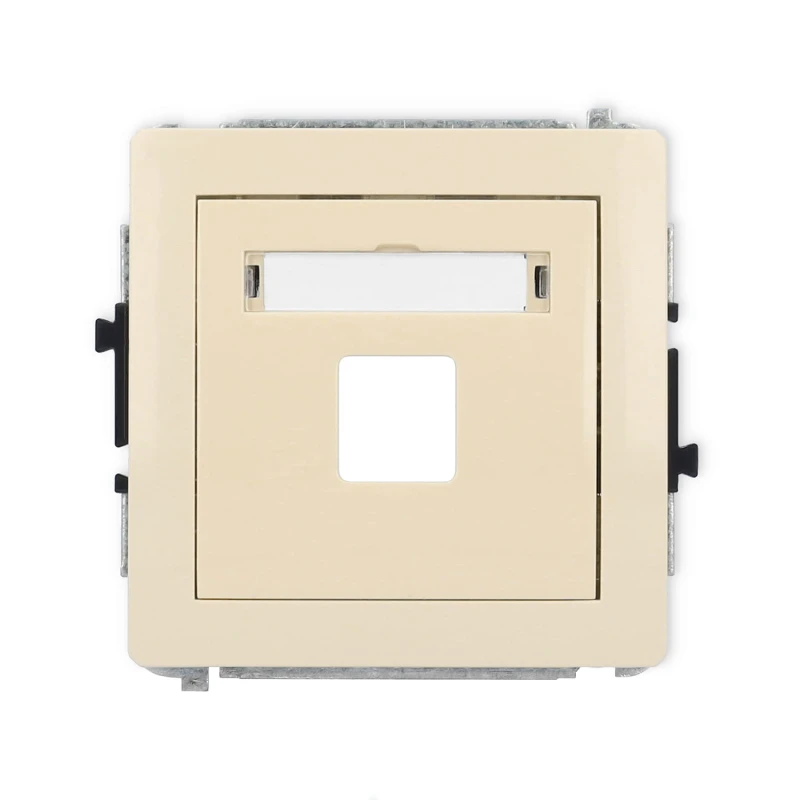 Karlik Deco Beżowy Mechanizm Gniazda Multimedialnego Pojedynczego Bez Modułu (Standard Keystone) 1Dgm-1P