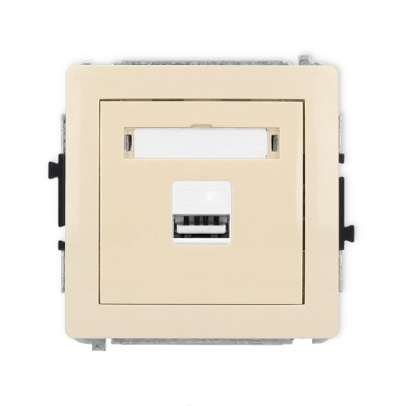 Karlik Deco Beżowy Mechanizm Ładowarki Usb Pojedynczej, 5V, 2A 1Dcusb-3