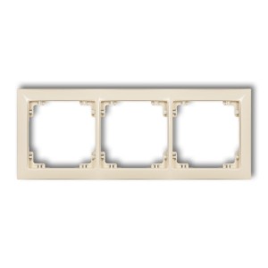 Karlik Deco Beżowy Ramka Uniwersalna Potrójna Z Tworzywa Deco Soft 1Drso-3