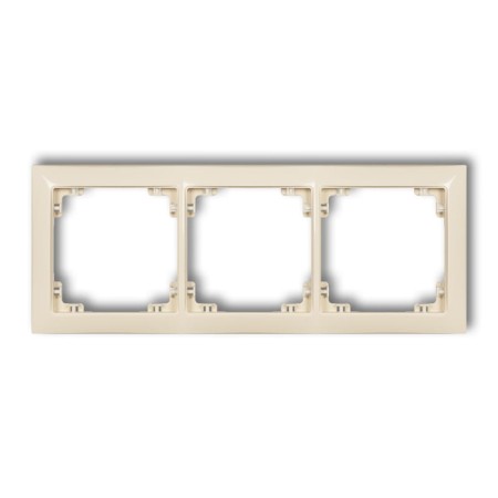 Karlik Deco Beżowy Ramka Uniwersalna Potrójna Z Tworzywa Deco Soft 1Drso-3