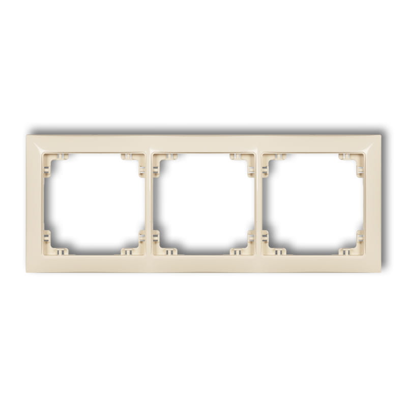 Karlik Deco Beżowy Ramka Uniwersalna Potrójna Z Tworzywa Deco Soft 1Drso-3