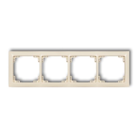 Karlik Deco Beżowy Ramka Uniwersalna Poczwórna Z Tworzywa Deco Soft 1Drso-4