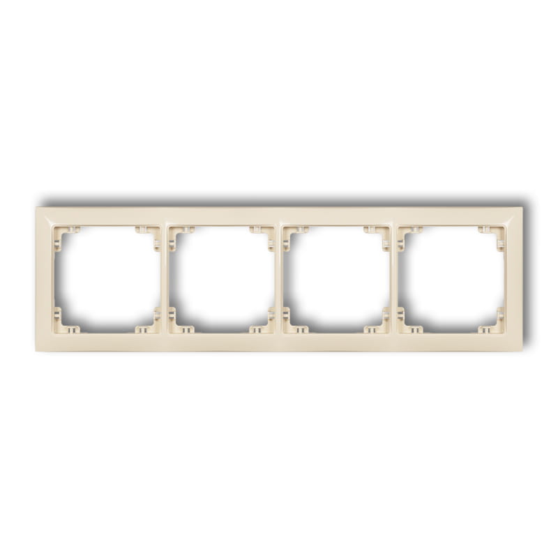 Karlik Deco Beżowy Ramka Uniwersalna Poczwórna Z Tworzywa Deco Soft 1Drso-4