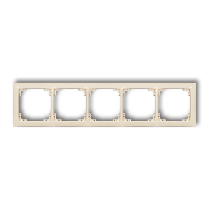 Karlik Deco Beżowy Ramka Uniwersalna Pięciokrotna Z Tworzywa Deco Soft 1Drso-5
