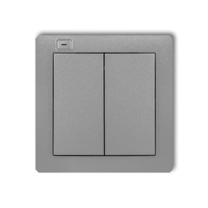 Karlik Deco Srebrny Metalik Nadajnik 2-Klawiszowy 4-Kanałowy Do Systemu Exta Free 7Def-2