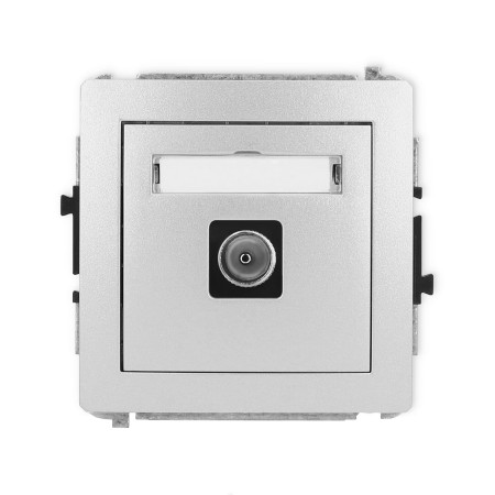 Karlik Deco Srebrny Metalik Mechanizm Gniazda Antenowego Pojedynczego Tv 7Dgtv-1