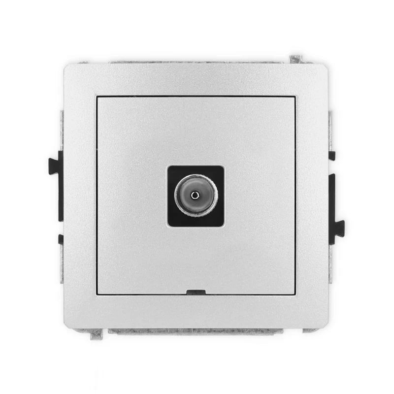 Karlik Deco Srebrny Metalik Mechanizm Gniazda Antenowego Pojedynczego Tv, Bez Pola Opisowego 7Dgtvbo-1