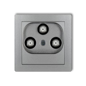 Karlik Deco Srebrny Metalik Mechanizm Gniazda Multimedialnego 3F Data (Upc) 7Dgmu